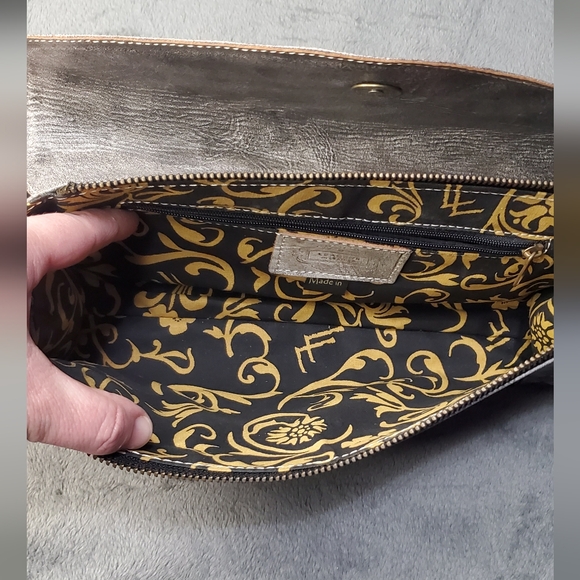 Leaders in Leather Gray Leather Clutch - Picture 5 of 11